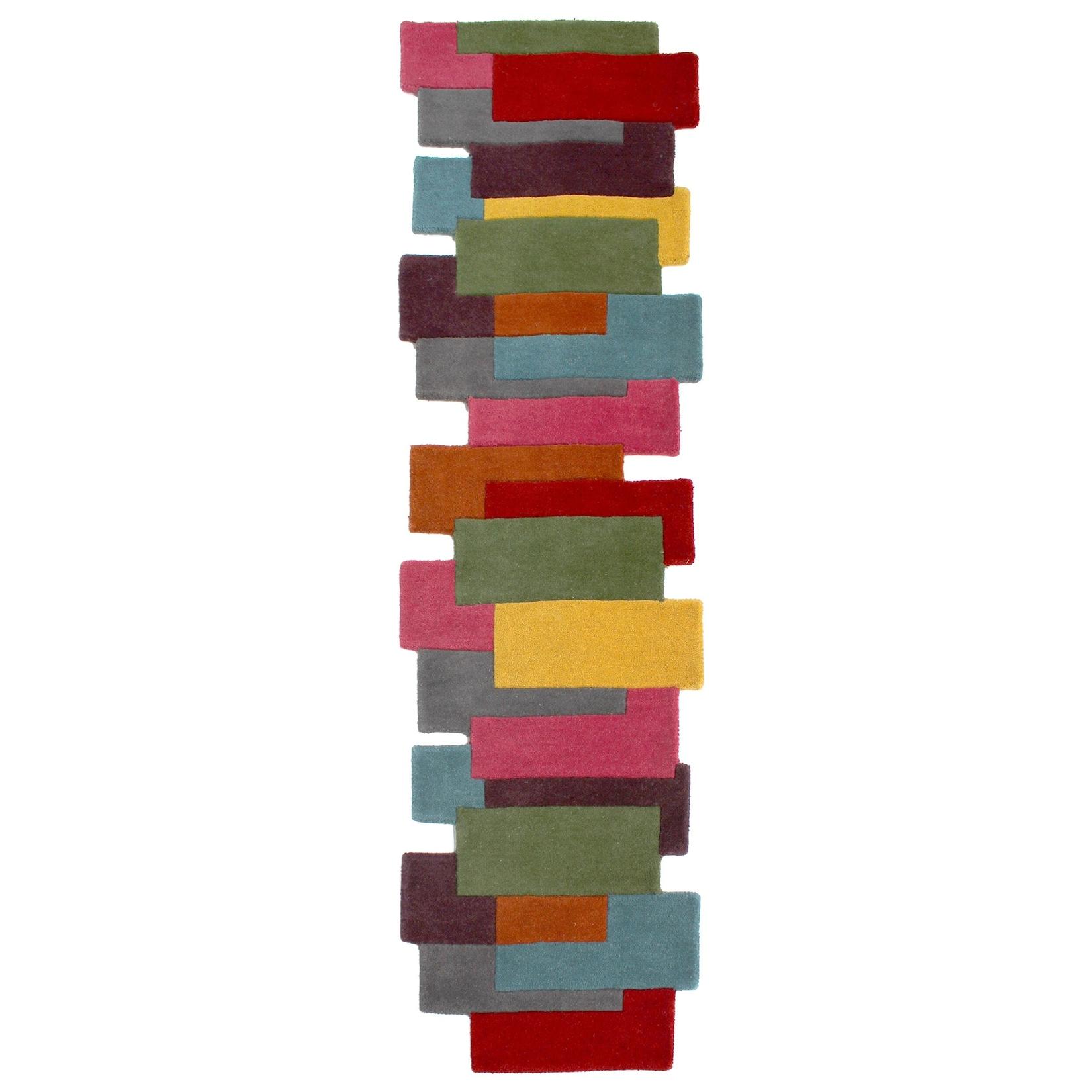 Läufer Wolle Bunt 66 x 300 cm - HALLEIN Kadima Design