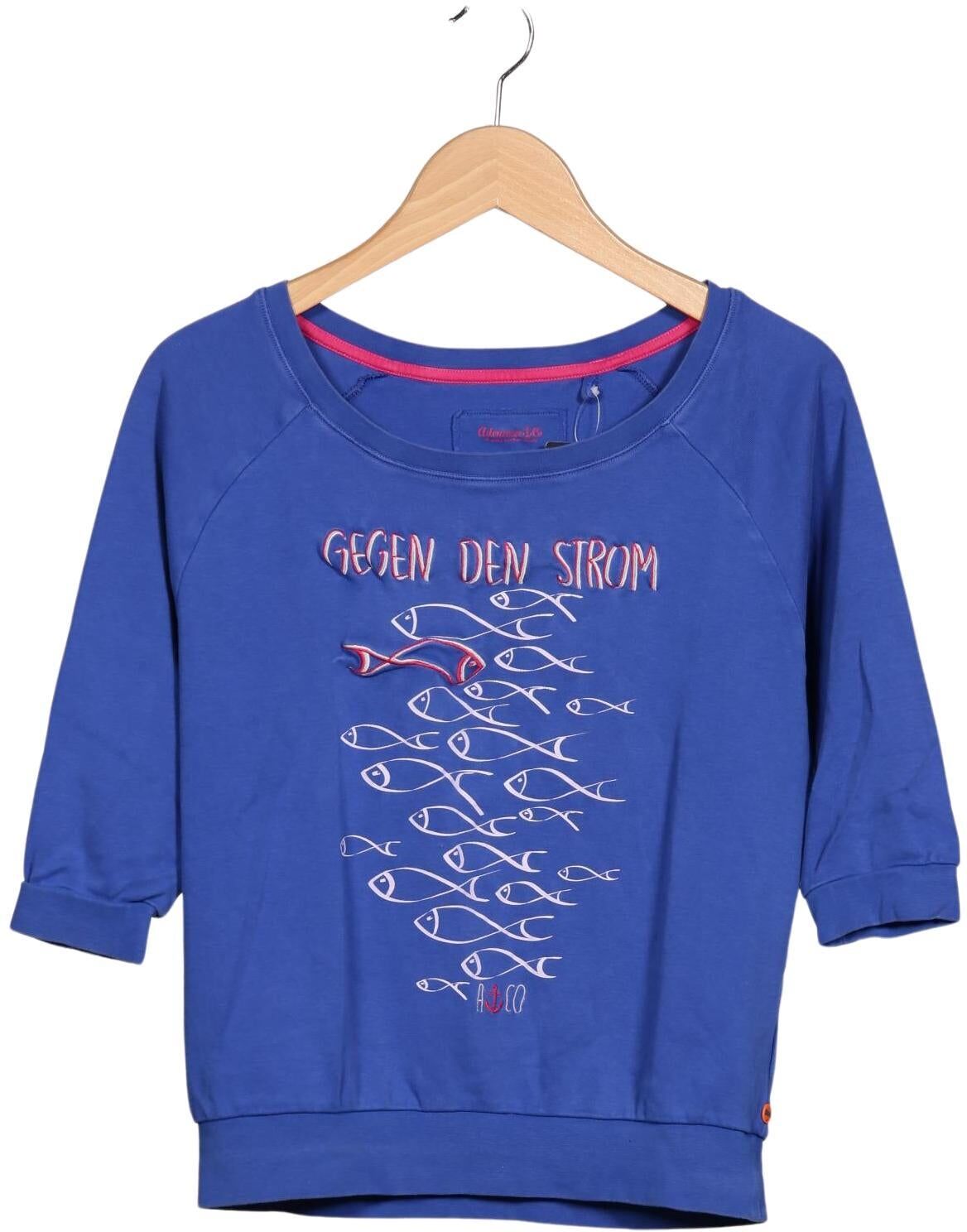 Adenauer & Co Damen Sweater, Blau, Gr. XS, Baumwolle - Second Hand