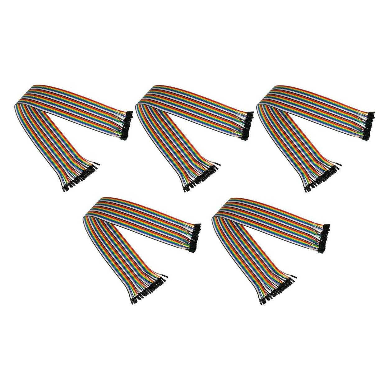 Kabelmeister Jumper Wire 40-Pin trennbare Adern für Arduino, Raspberry Pi etc., Buchse an Buchse, 5 (JW40-040FF-5)