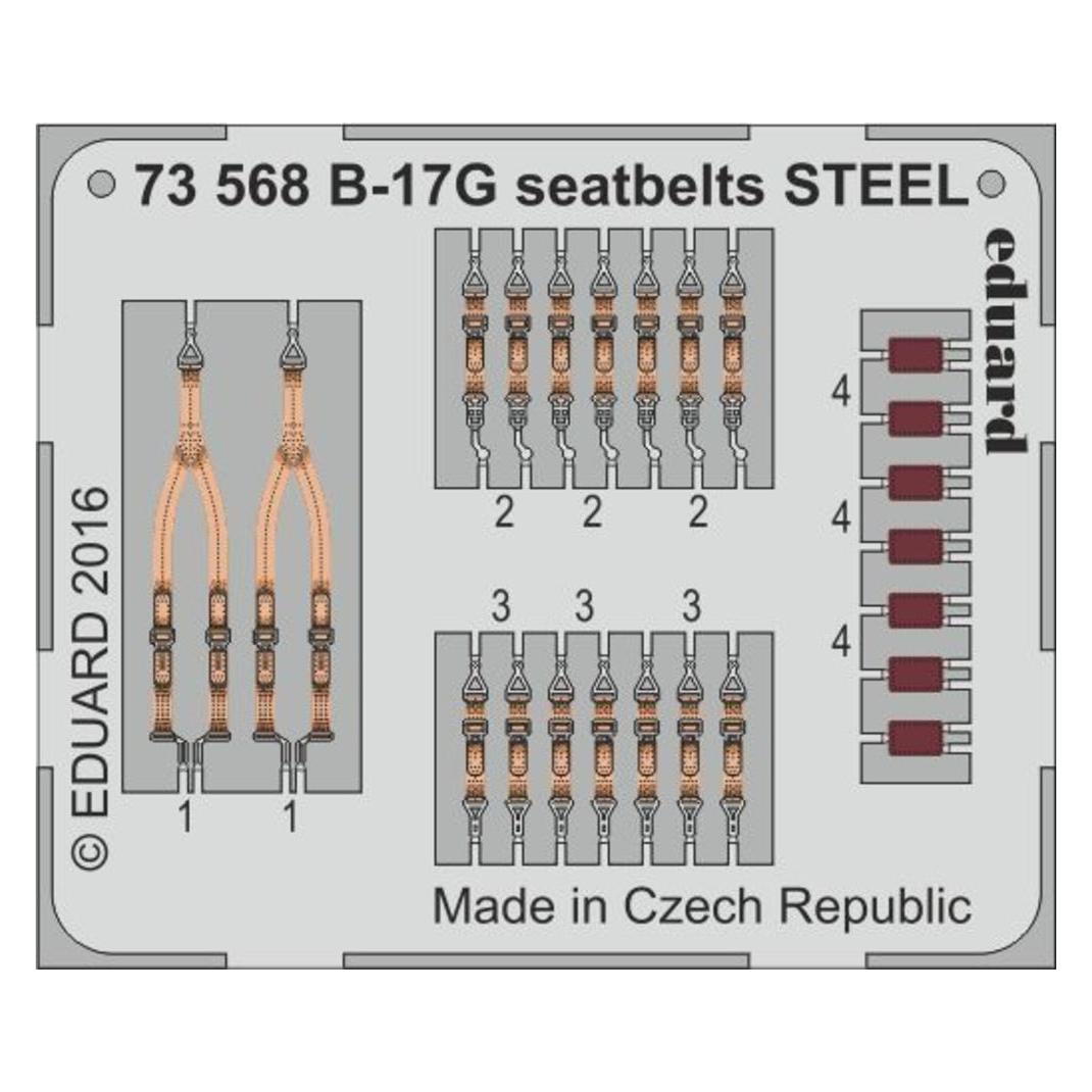 Eduard B-17G seatbelts STEEL for Airfix (73568)