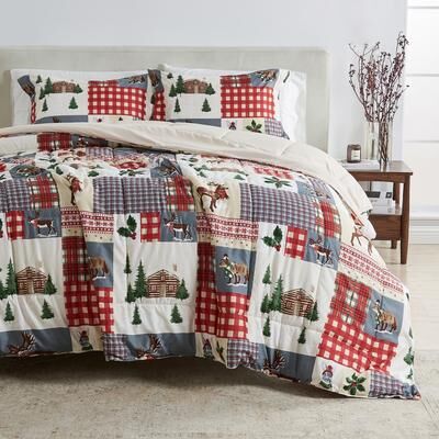 Linery & Co. Holiday Down Alternative Comforter and Sham Set