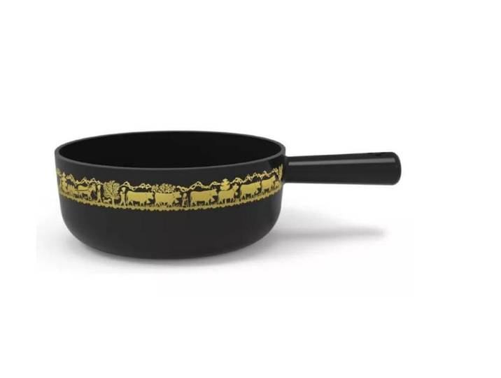 Fondue STÖCKLI Stöckli Caquelon Classic 16 ALP , gold schwarz, Ø:16cm, Fondues, Fondue