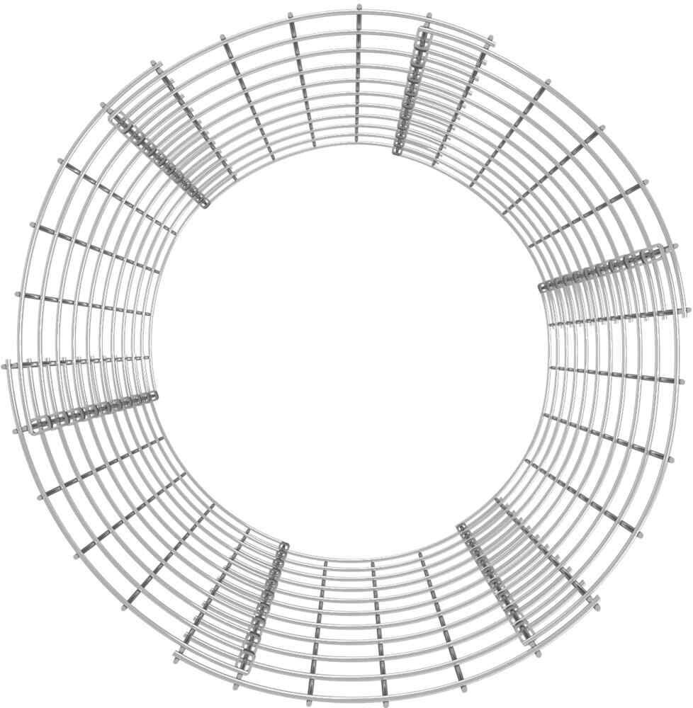 vidaXL Poteau à gabion circulaire Acier galvanisé Ø50x100 cm