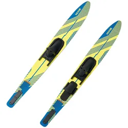 VEVOR Wasserski (1702 mm) mit X-9 verstellbaren Hufeisenbindungen & gepolsterter hinterer Zehenplatte, Hochglanz-UV-Beschichtung, Wasserski-Kombination für Erwachsene bis 136 kg