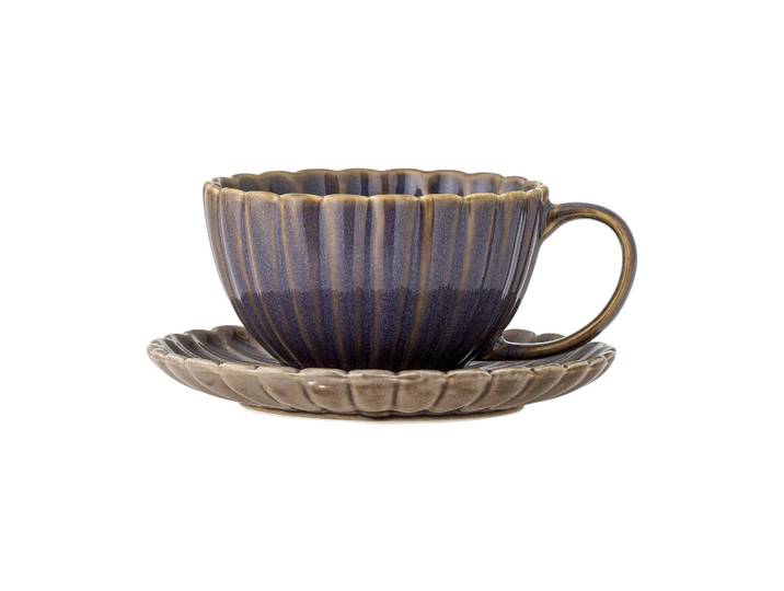 Bloomingville Tasse Latina 22 cl avec soucoupe Pourpre
