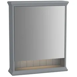VitrA Valarte LED-Spiegelschrank Grau Matt 63 cm 1 Tür Softclose Wandmontage