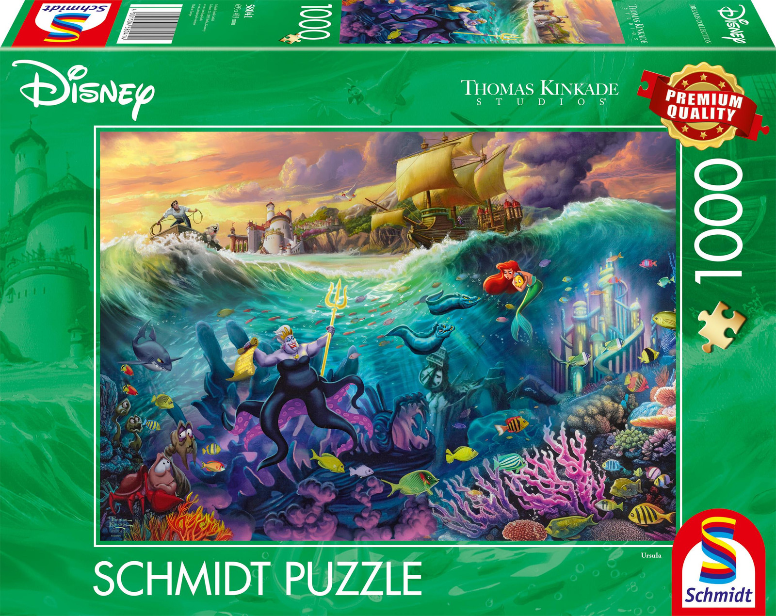 Thomas Kinkade Studios Disney Ursula Puzzel 1000 stukjes