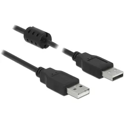 DeLOCK 5m, 2xUSB 2.0-A USB Kabel USB 2.0 USB A 0,48 Gbit/s Schwarz