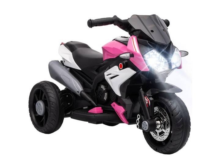 Homcom Kinder-Elektromotorrad Kunststoff Metall Rosa, 42x52x86 cm, unisex, Freizeit & Co, Gartenspielzeug, Kinder-Elektrofahrzeuge
