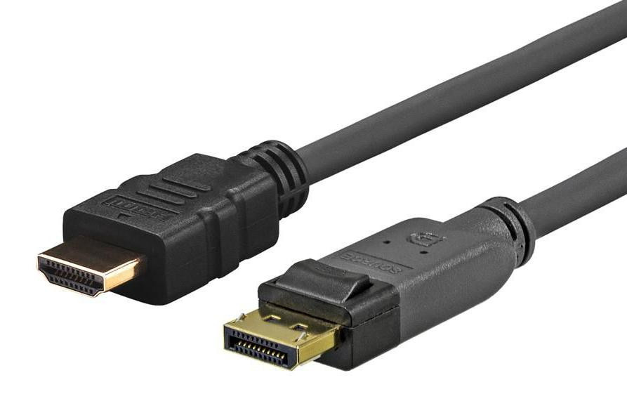 VivoLink DisplayPort naar HDMI kabel, 1 meter, mannelijk naar mannelijk, recht