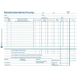 Avery, Formular, Formularbuch Reisekostenabrechnung