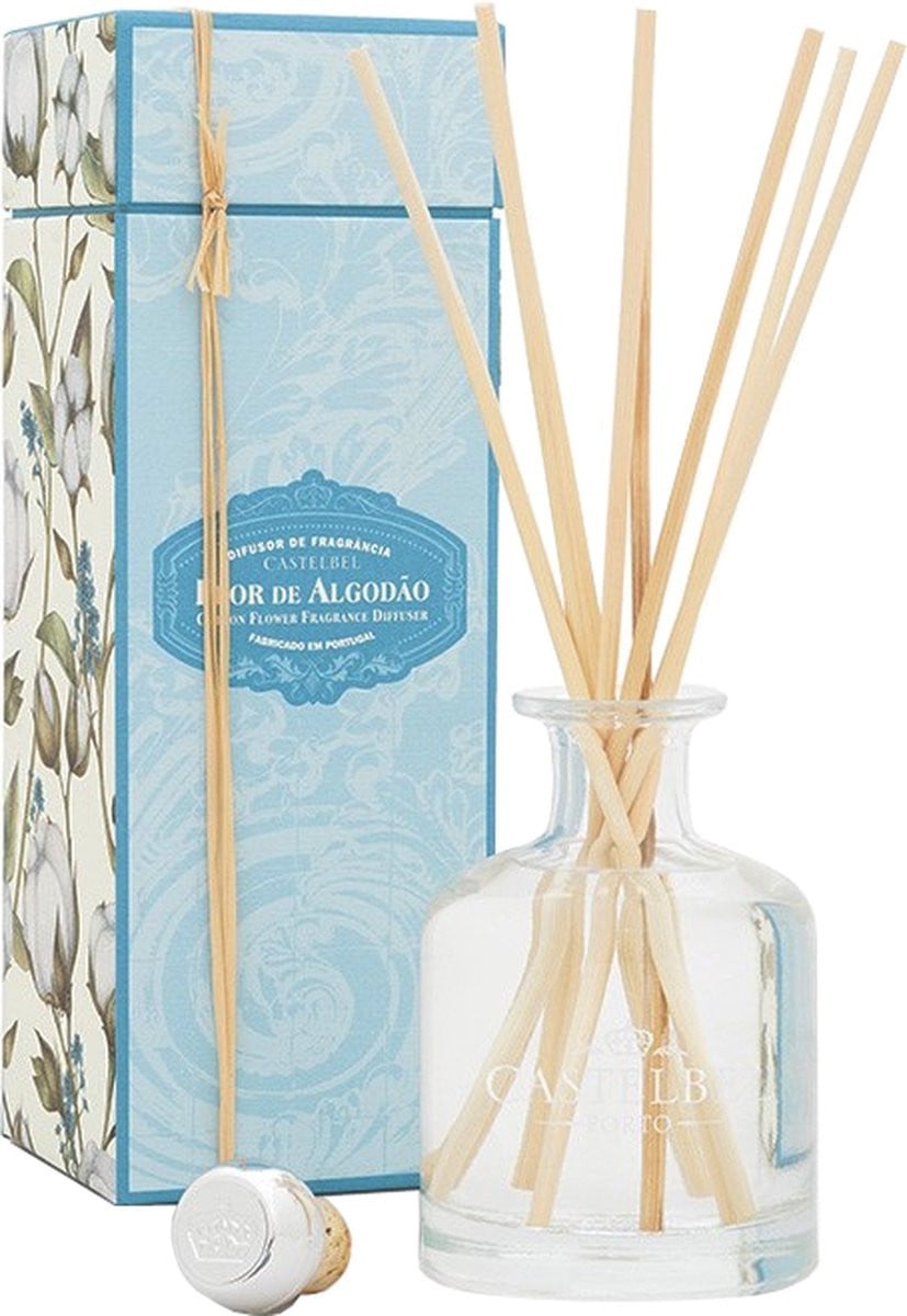 Castelbel Cotton Flower Geurstokjes Diffuser - Katoenbloem - 250 ml
