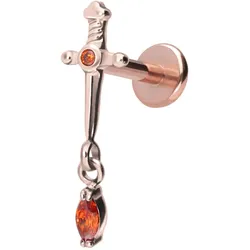Titan Labret mit Push Fit DOLCH + KRISTALLTROPFEN