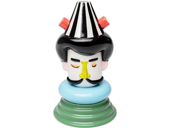 Dekovase KARE DESIGN Deko Puppet 36cm , bunt (mehrfarbig), B:20,4cm H:35,9cm T:20,4cm, Keramik, Vasen, Dekovase, Boy or Girl