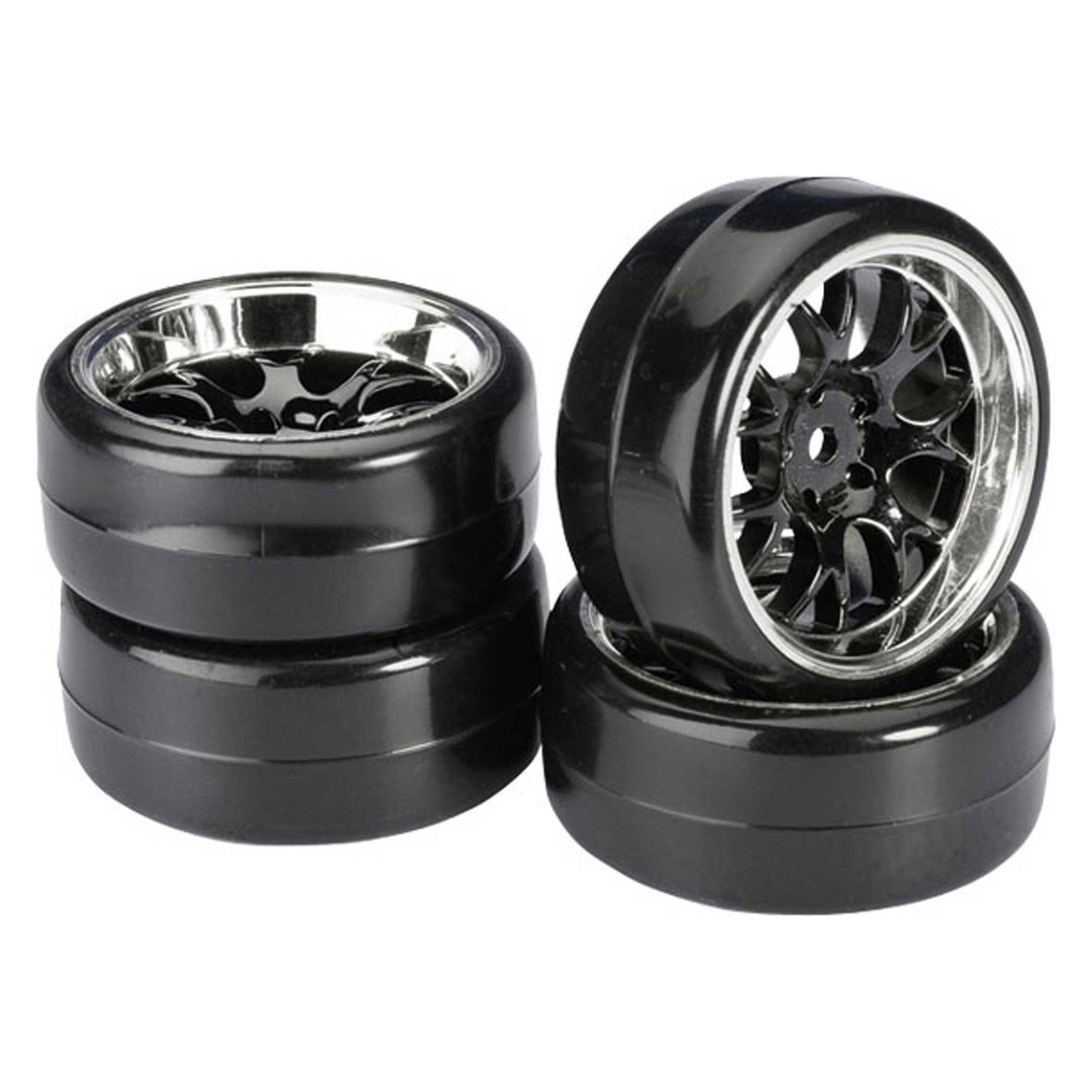 Absima Räderset Drift LP Wabe Profil B schwarz/chrom 1:10 (4 St. (2510041)