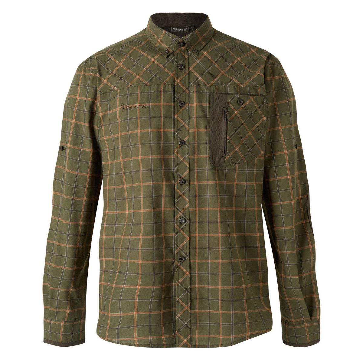 Pinewood Wolf Shirt green/terracotta (704) 3XL 1-53290704010