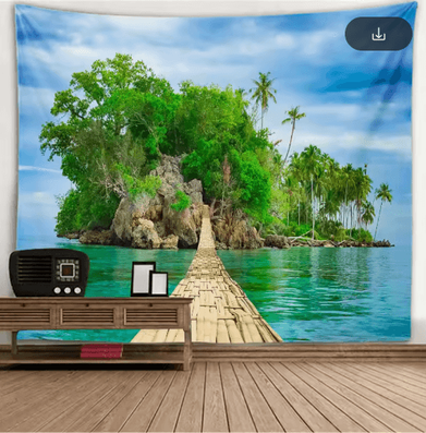 Inspire Picks 3D Window Scenery Tapestry Nature Wall Mural Background Decor 11 150x100cm