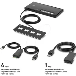 BEL F1DN104MODP4 - 4-Port Secure KVM Switch, DisplayPort