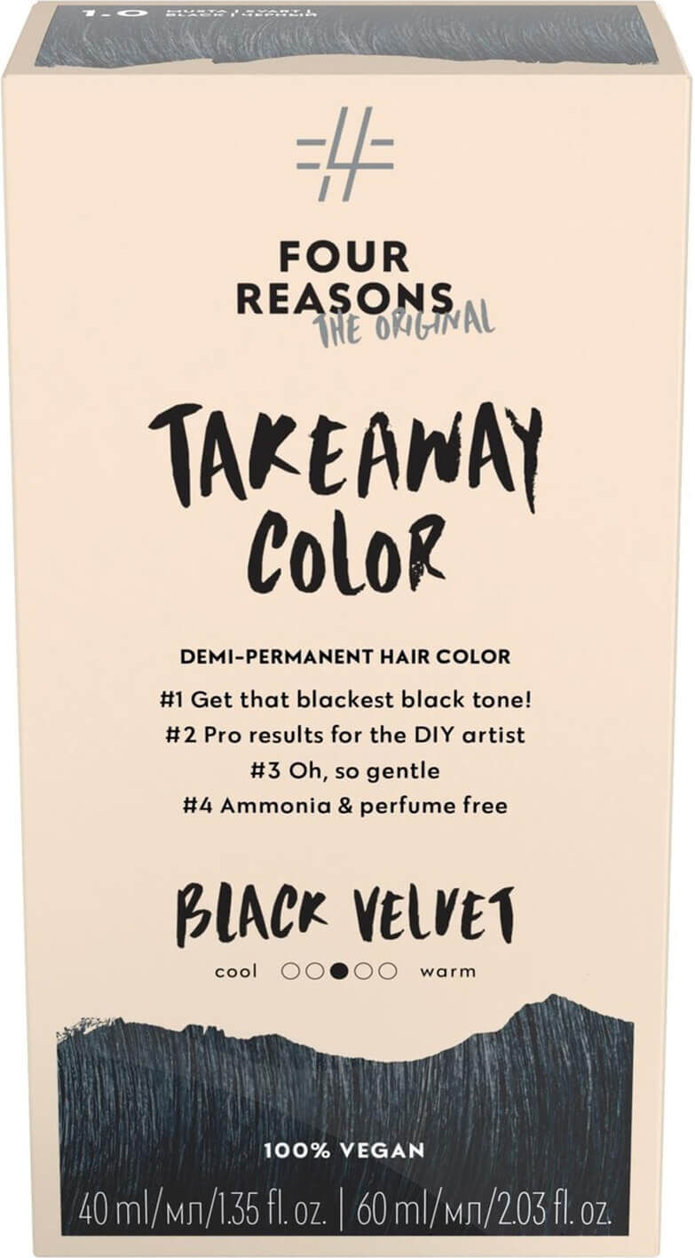 FOUR REASONS Takeaway Color No.1.0 Black Velvet 100ml