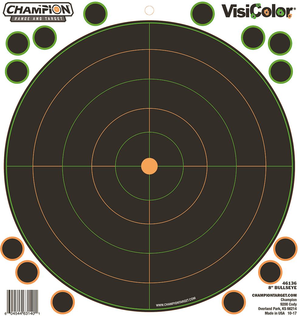 Champion Target Champion Visicolor 8"Bulls Eye Adhesive 5st