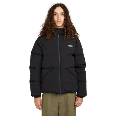 Outdoorjacke ELEMENT "Hooded Puffer", Herren, Gr. L, schwarz (flint schwarz), Obermaterial: 100% Nylon., Jacken Outdoorjacke