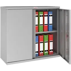 Phoenix Stahlschrank, abschließbar, zerlegt, 91 x 32 x 74 cm grau