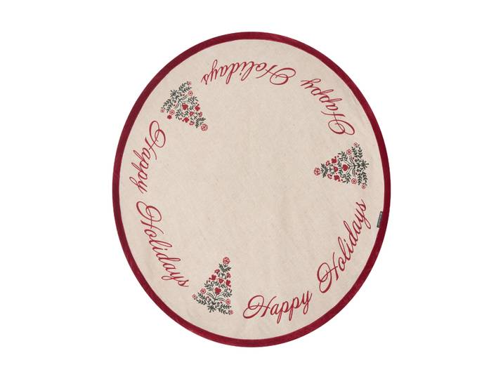 Lexington Tapis de sapin de Noël Jute Cotton Christmas Tree Ø110 cm Natural-red