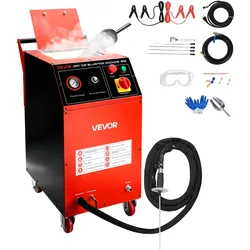 VEVOR Trockeneisstrahlgerät, 7,5kg, Trockeneis Strahlanlage 4 Düsen, Trockeneis-Blaster-Reinigung, Einstellbare Druckmenge, Trockeneisstrahlen-Reinigungsmaschine für Auto, Schiff, Luftfahrt, Chemie