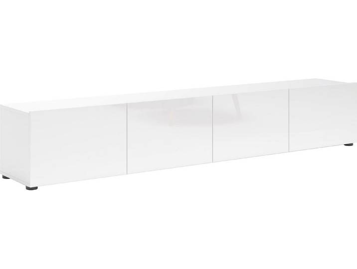 Home affaire Lowboard Mister, TV-Board, TV-Bank, TV-Kommode, TV-Möbel, mit 4 Klappen, komplett Hochglanz Lackiert, Breite 225 cm