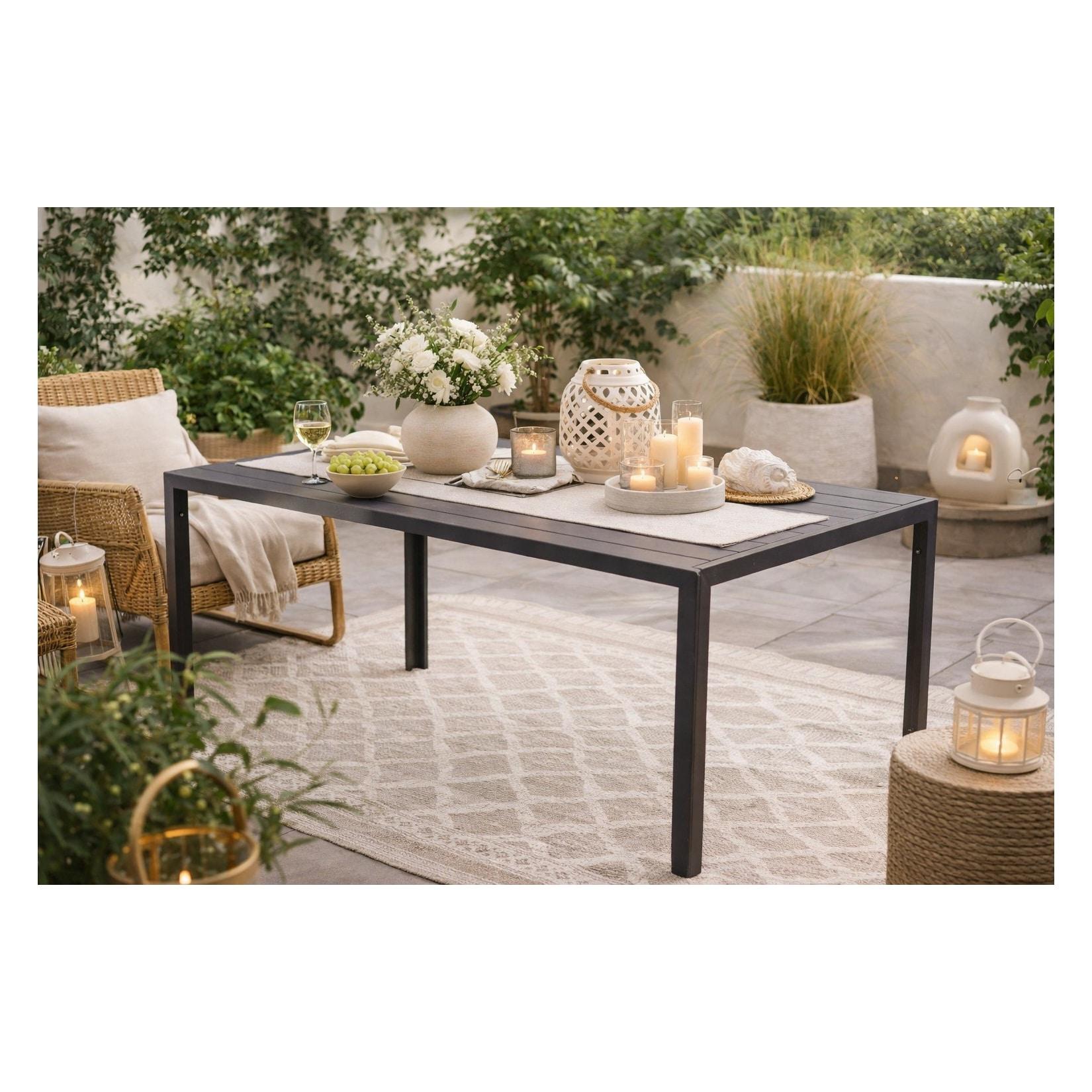 möbel direkt online Gartentisch 150x90 cm schwarz