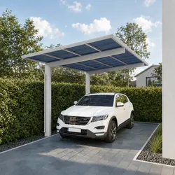 agadon Aluminium Carport Sky Typ 80 531 x 276 cm 100 kg/qm Silber - Silber RAL 9006