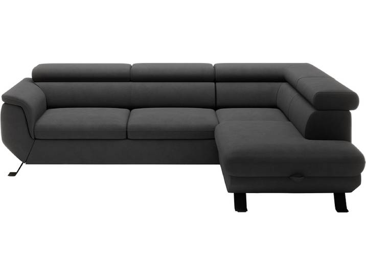 Ecksofa RAVEN Stoff dunkelgrau