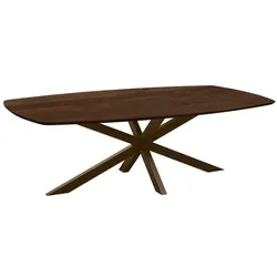 MAISON Esstisch Newark 160 x 92 cm Holz Braun