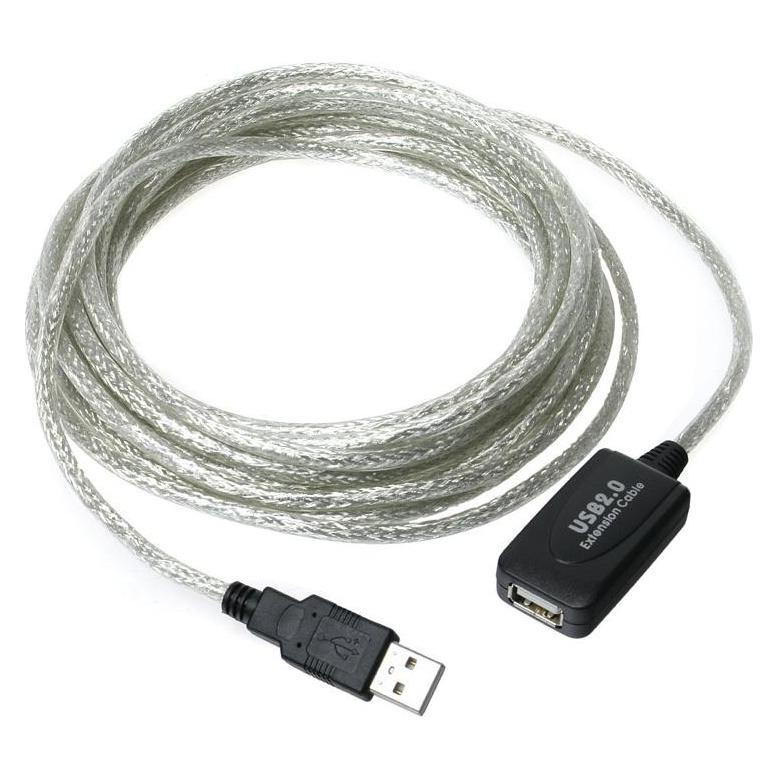 InLine USB 2.0 Aktiv-Verlaengerung 5m mit Signalverstaerkung / Repeater Stecker A an Buchse A 5m (5 m, USB 2.0) (34605I)