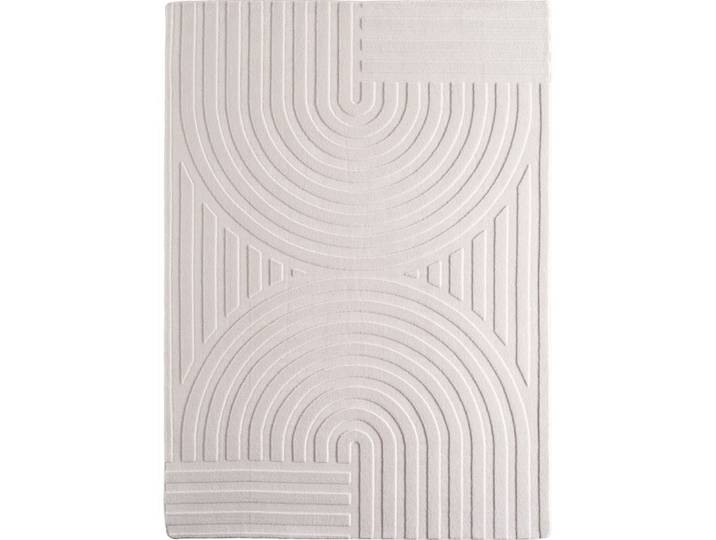 Tapis bari doux à relief crème 140x200cm