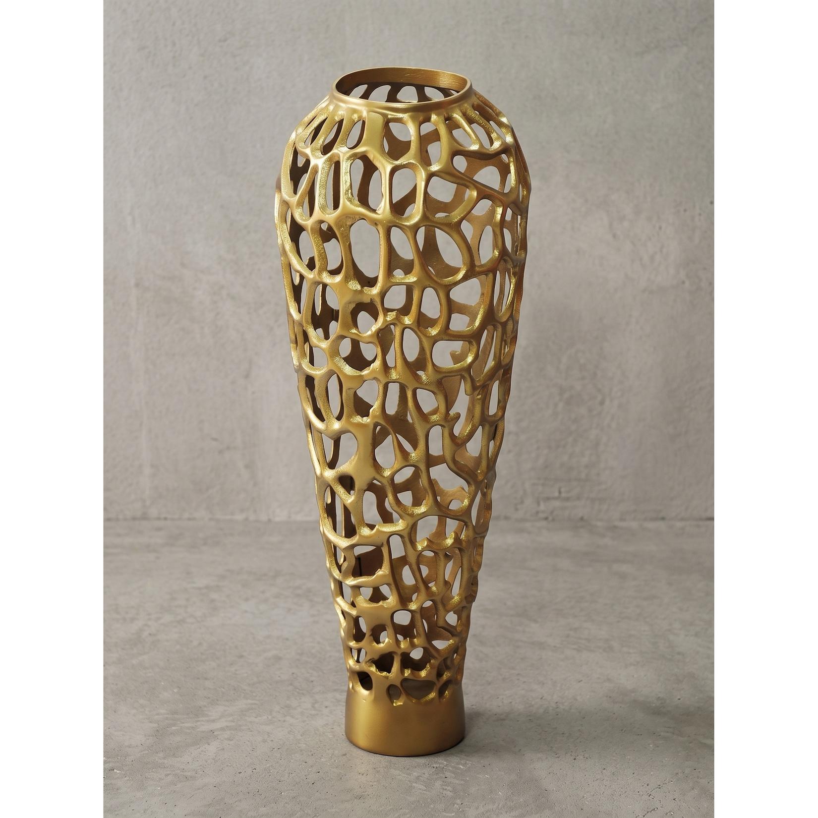 Bodenvase Aluminium Gold Ø 31x85 cm - ASTLUX Kadima Design