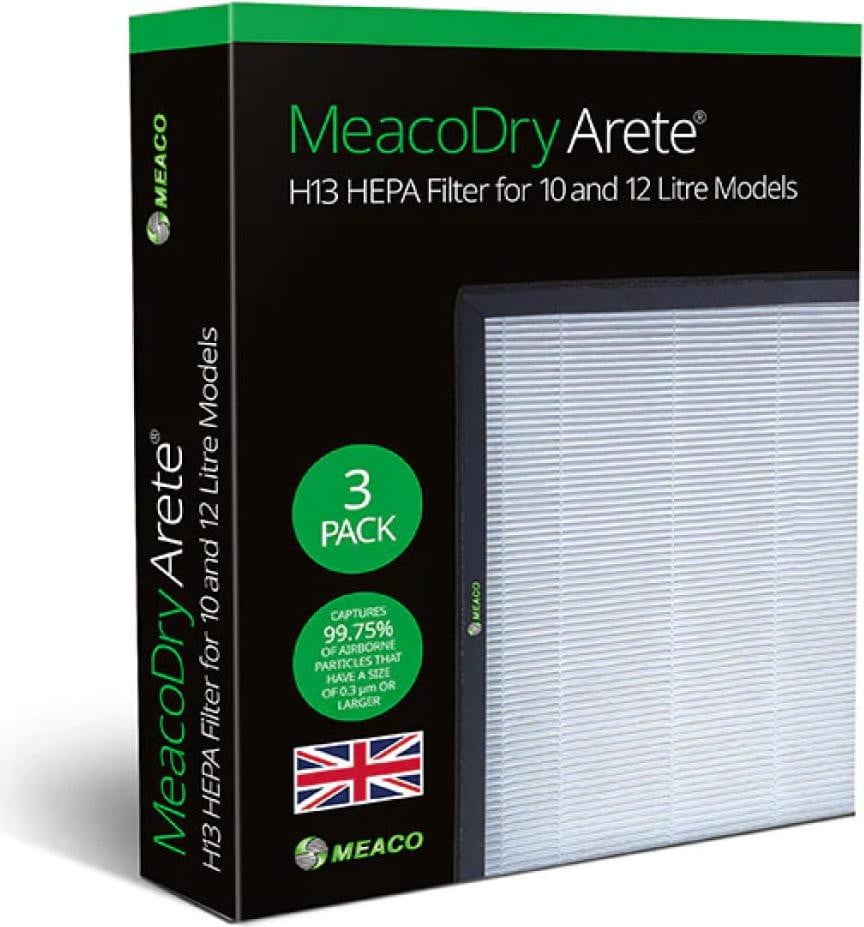 Meaco Dry Arete One H13 HEPA-filter, 3 stuks (voor de 10 liter en 12 liter luchtontvochtiger)