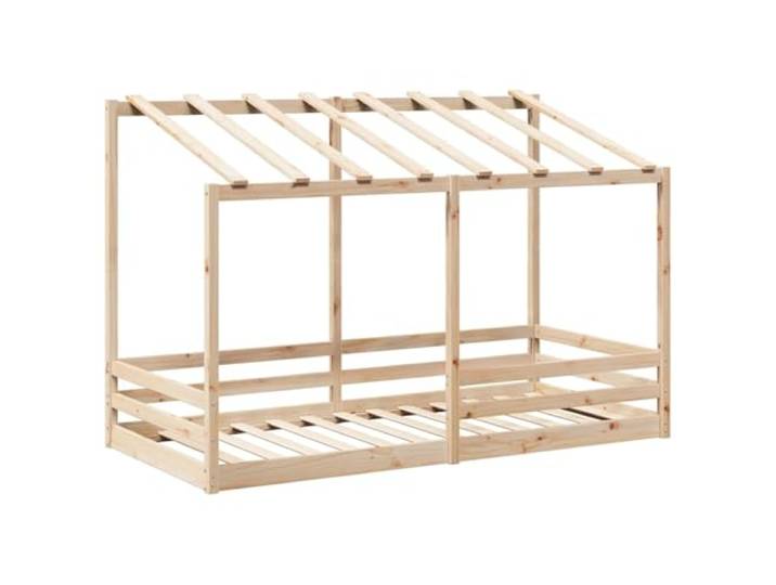 KTHLBRH Cabana Kinderbett, 90 x 200 cm, Kiefernholz Mit Dach, Lattenrost, modernes Design, für Kinderzimmer
