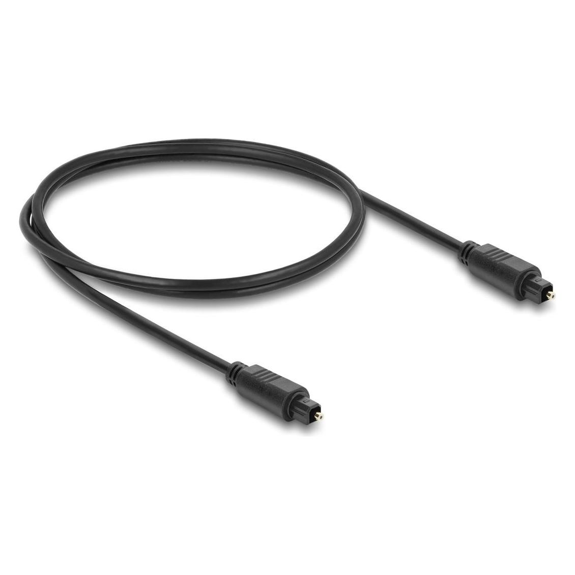 Delock TOSLINK Kabel Stecker auf Stecker, Ø 4 mm, 1 m, schwarz (90923) (1 m, Toslink Kabel) (90923)