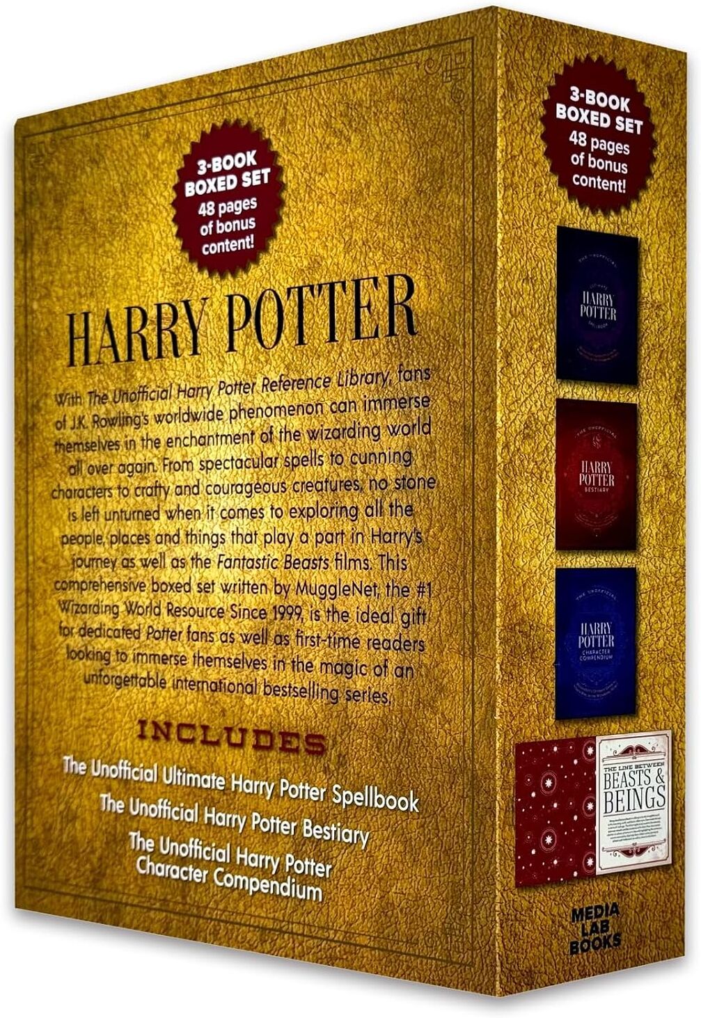 Topix Media Lab The Unofficial Harry Potter Reference Library Collection 3 Books Box Set (The Unofficial Ultimate Harry Potter Spellbook, The Unofficial Harry Potter