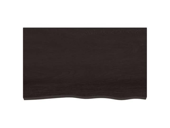 KTHLBRH Tischplatte Eiche massiv 100 x 60 x 2 cm Dunkelbraun Handgearbeitete Seitenkante, dunkel lackierte Oberfläche, max. Belastung 48 kg