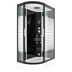 AcquaVapore Dusche Duschkabine D30-73M2L Duschtempel Sauna 120x80 cm OHNE 2K Scheiben Versiegelung