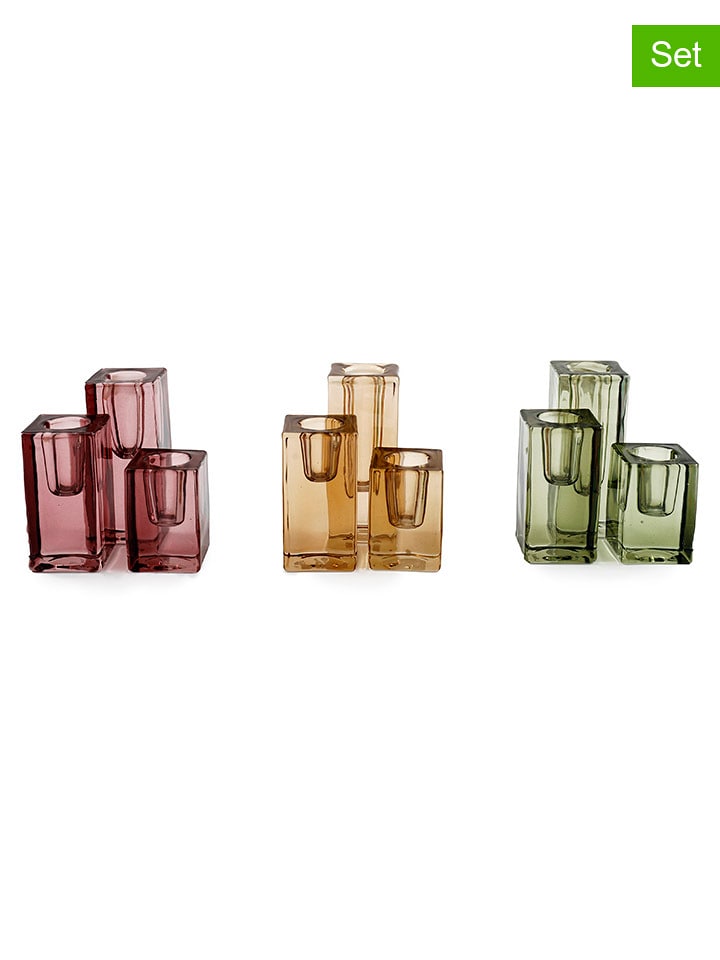 SiL Interiors 3er-Set: Kerzenhalter (Überraschungsprodukt) - onesize