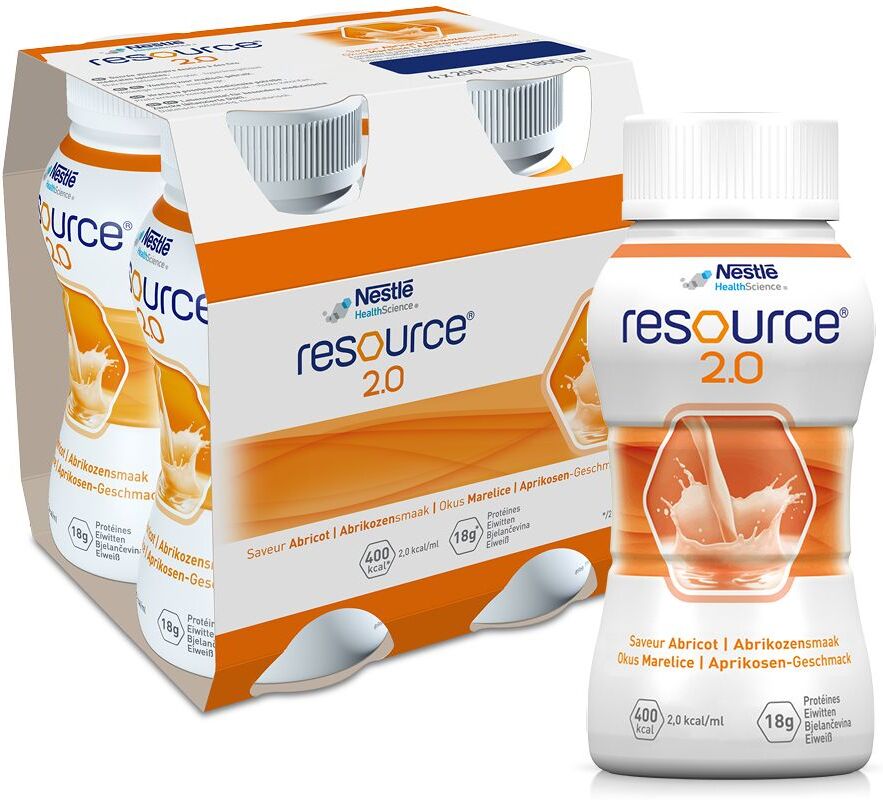 Nestlé Resource Resource 2.0 Aprikose 4x200 ml Flüssigkeit
