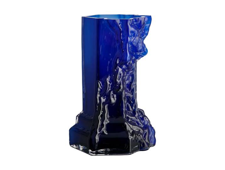 Kosta Boda Rocky Baroque Vase 35 cm Deep Blue