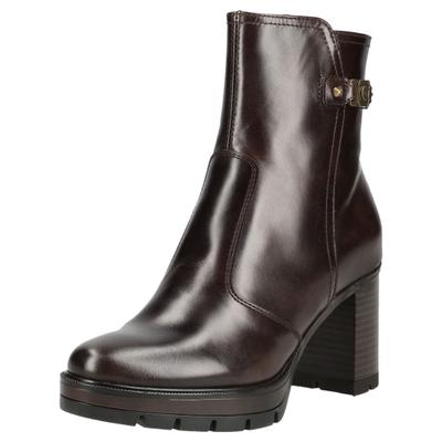 High-Heel-Stiefelette NERO GIARDINI "Nero Giardini Stiefelette Leder", Damen, Gr. 35, braun (cafe), Leder, Schuhe