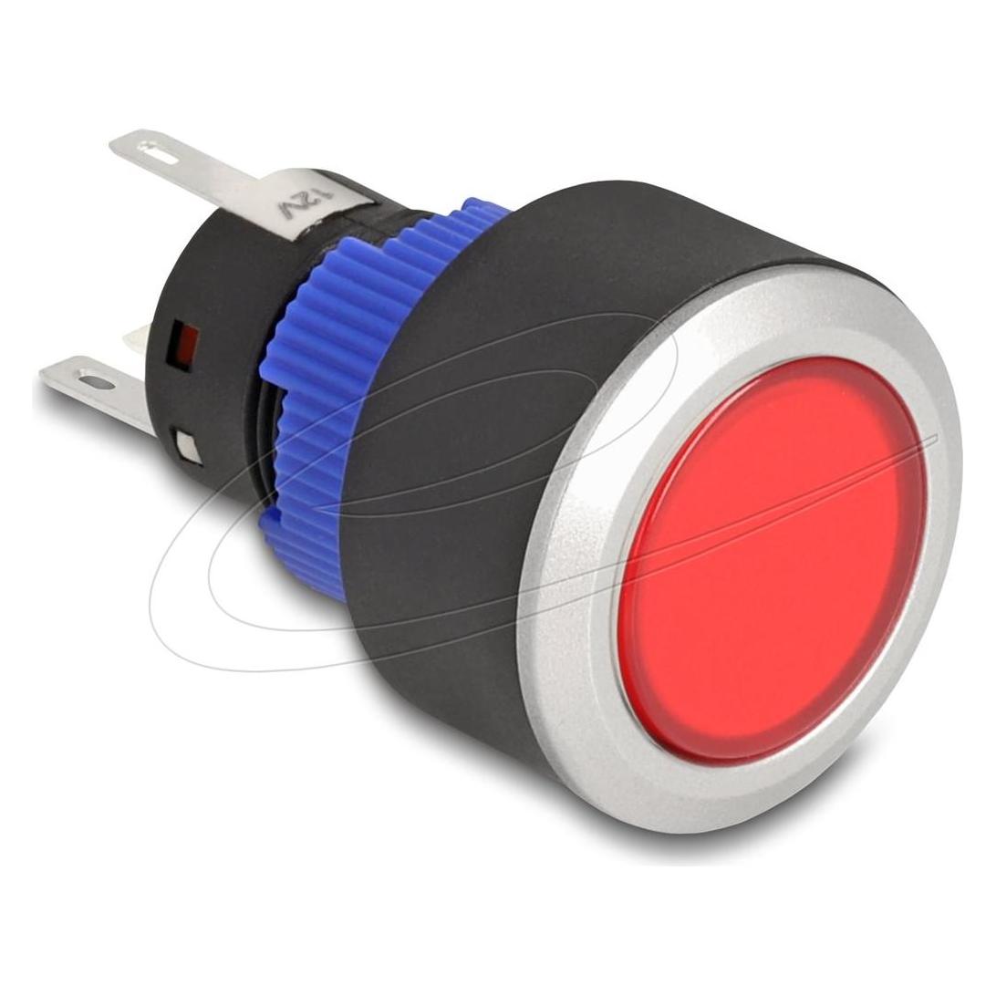 Delock Drucktaster vorstehend zum Einbau 22 mm 5 x Lötanschl (22047)