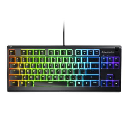 SteelSeries APEX 3 TKL Compact Mechanisch Toetsenbord met RGB LED-verlichting, USB-aansluiting, QWERTY, Zwart