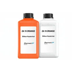 Zhermack Silikon Kautschuk ZA 10 orange Härte Shore 13 Dubliersilikon weich