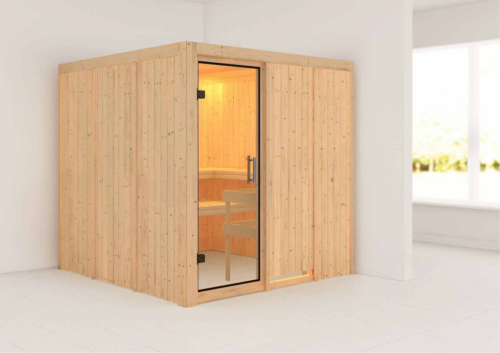 KARIBUHOLZT Sauna Rodin Front, o. Zub. klarglas GGT 16880599